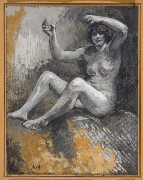 Femme nue assise (titre récent) ; Dernier dessin (titre ancien)