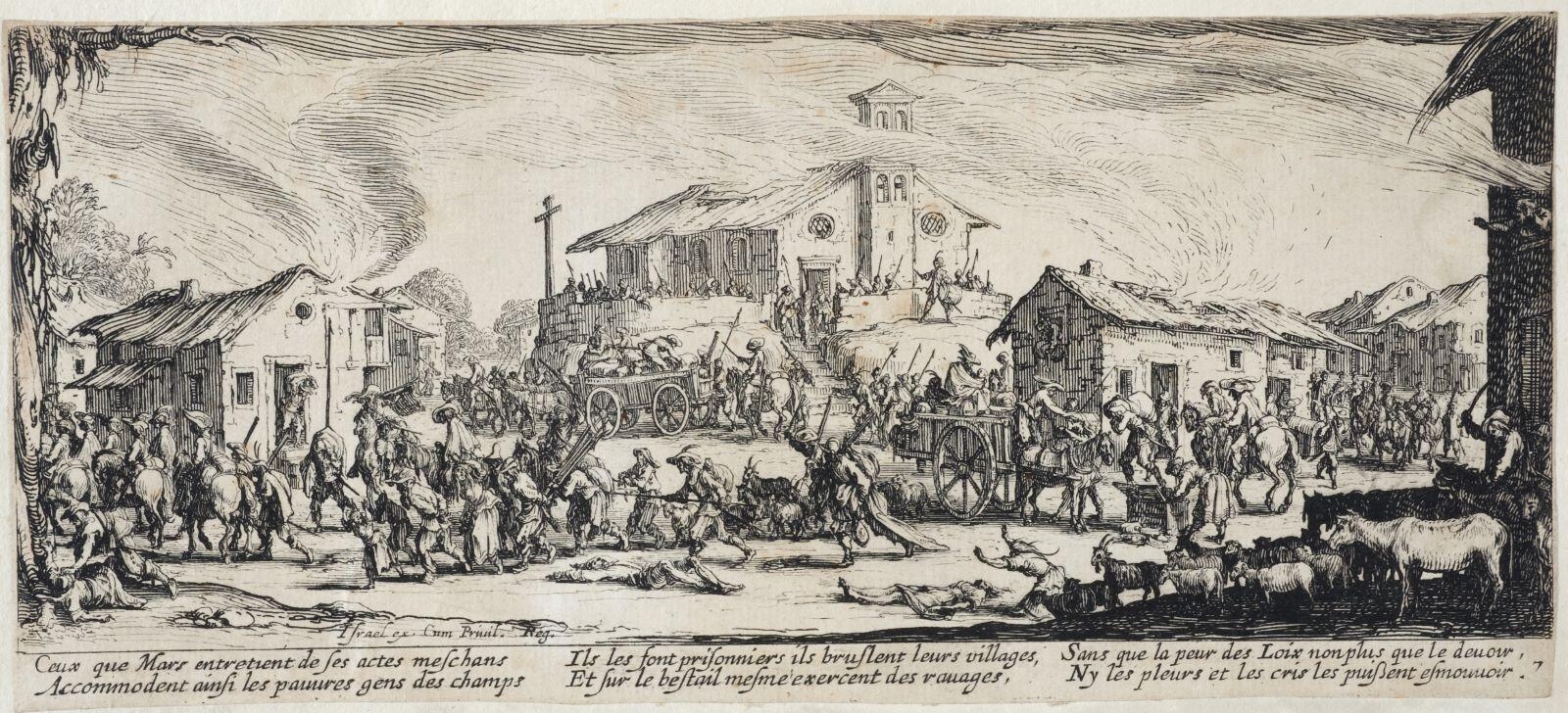 Les misères et les malheurs de la guerre, Pillage et incendie d'un village (7)