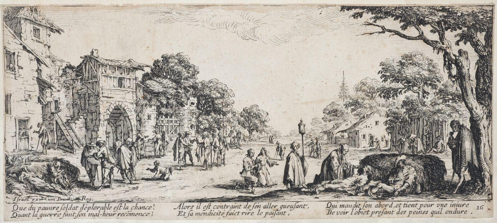 Les misères et les malheurs de la guerre, Les mendiants et les mourants (16)