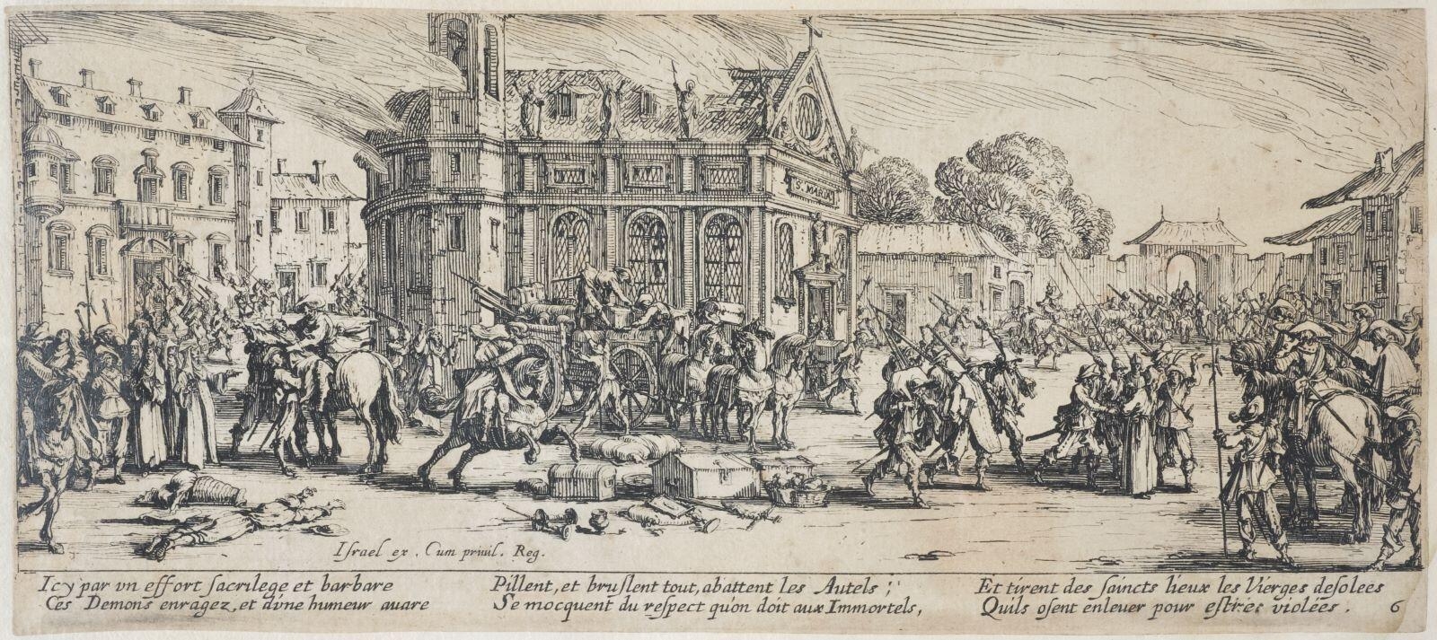 Les misères et les malheurs de la guerre, Dévastation d'un monastère (6)