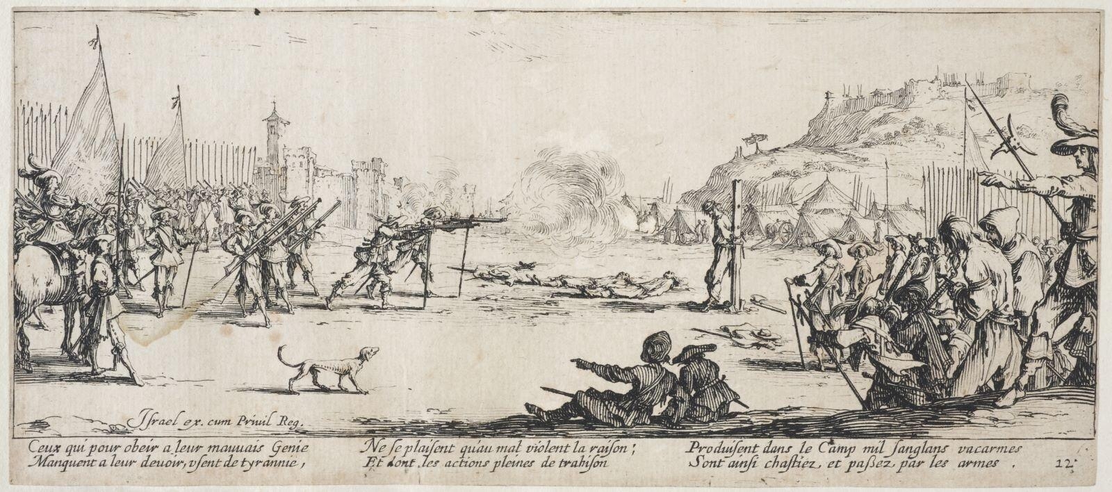Les misères et les malheurs de la guerre, L'arquebusade (12)
