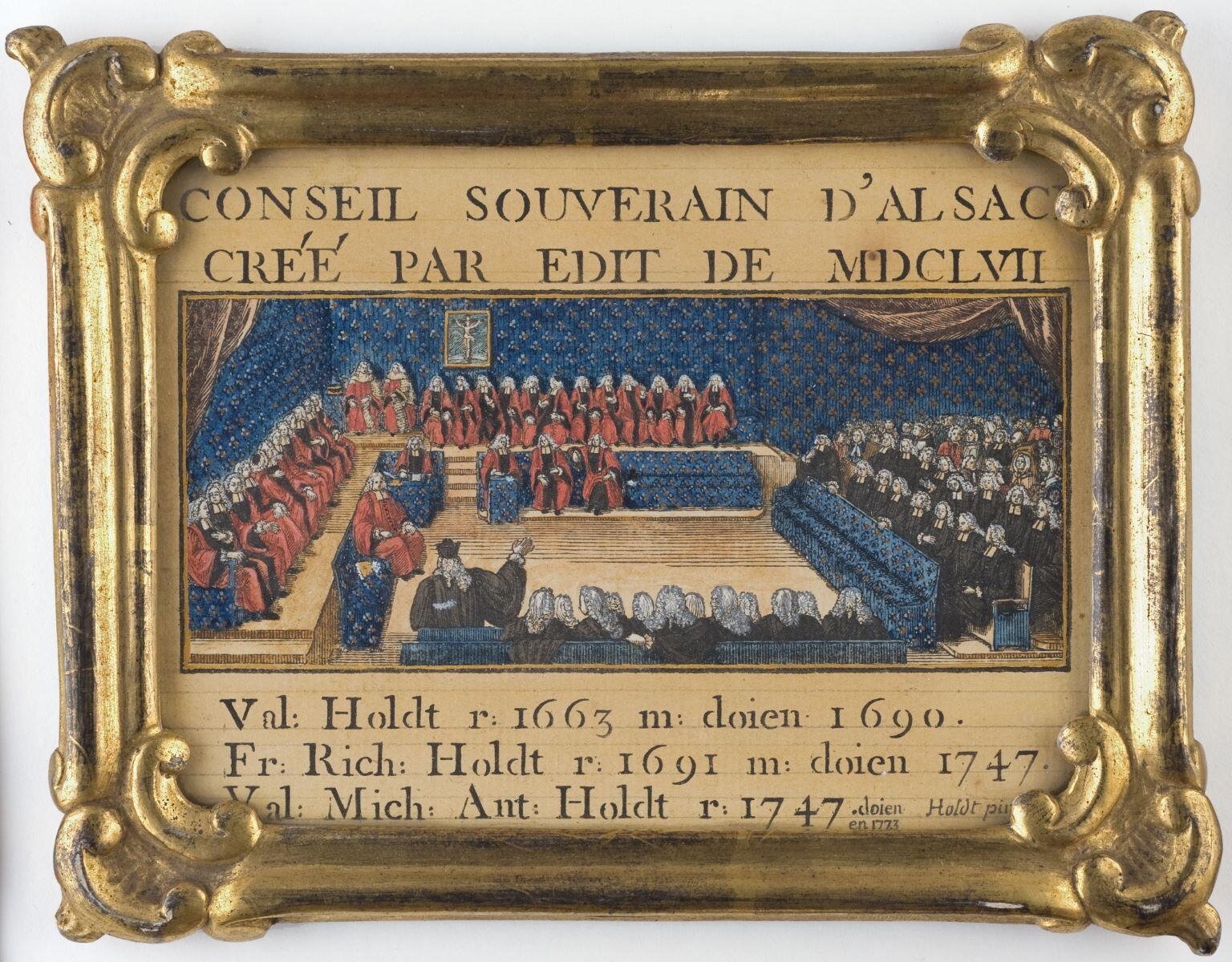 Audience solennelle du conseil souverain d'Alsace