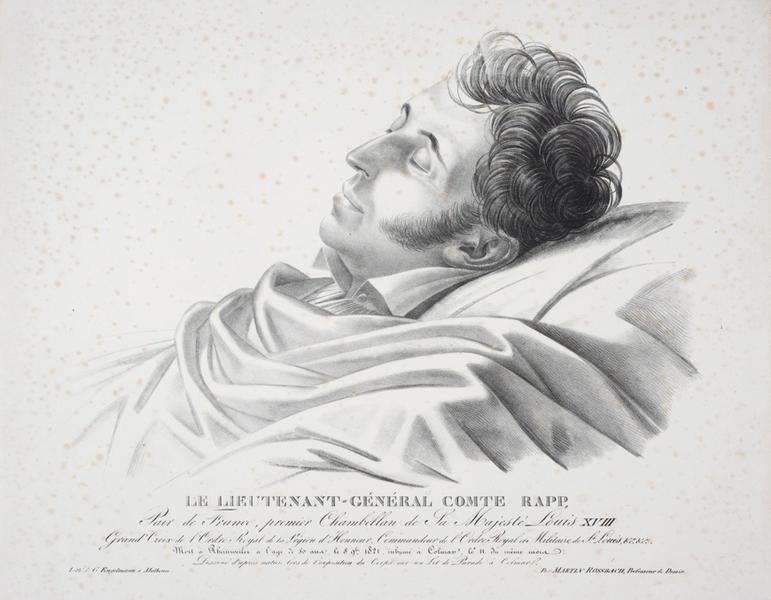 Le lieutenant-général comte Rapp sur son lit de mort