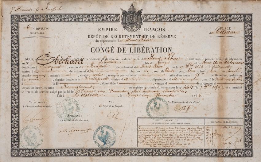 Congé de libération (Eberhard Sébastien)