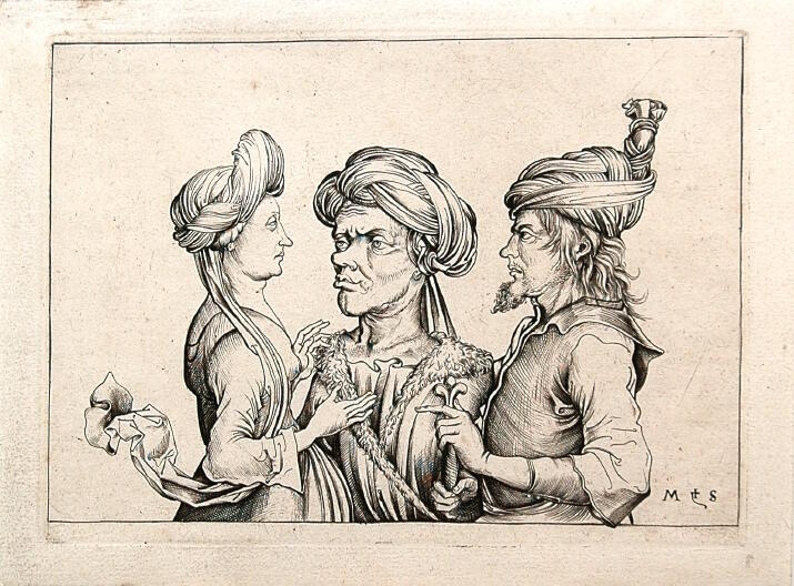 Trois figures à mi-corps