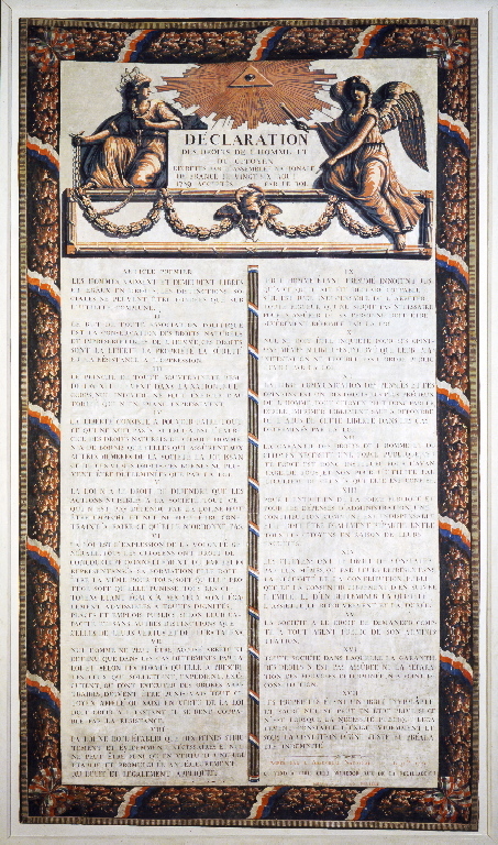 Déclaration des droits de l'homme et du citoyen décrétés par l'Assemblée nationale le 26 août 1789