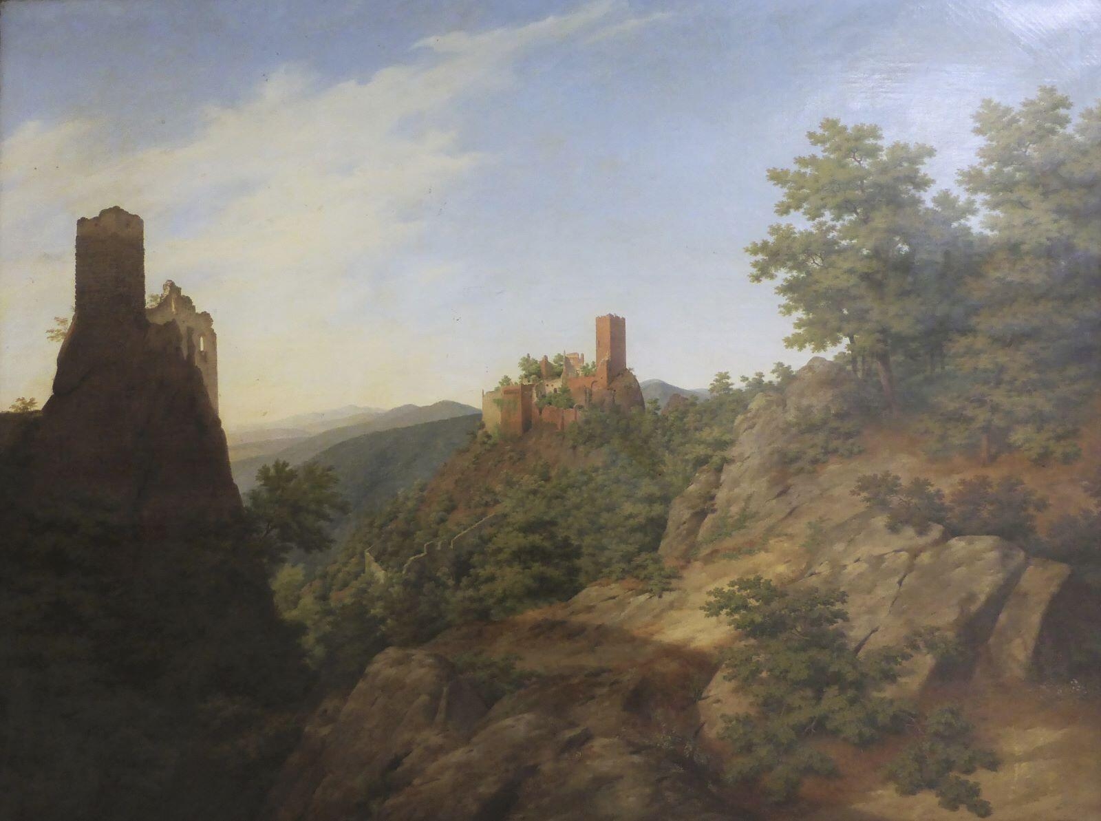 Paysage avec le château de Ribeauvillé