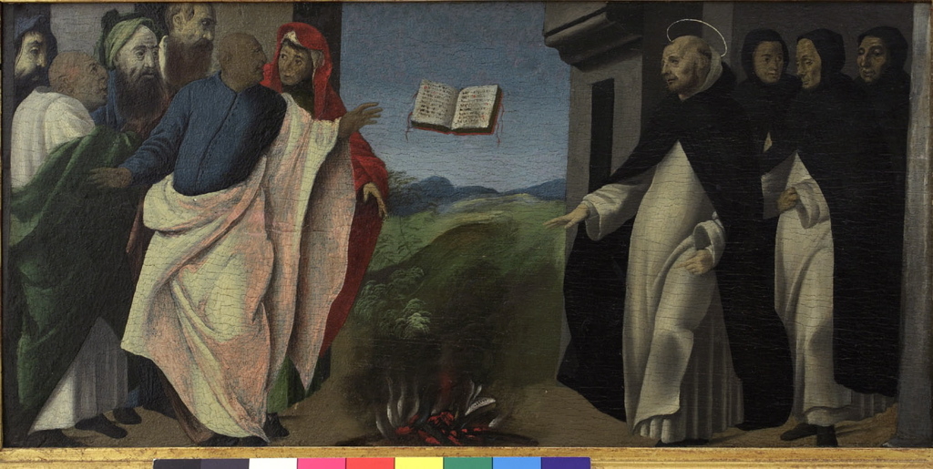 Scènes de la vie de saint Dominique : Croisade des Albigeois - l’épreuve du feu