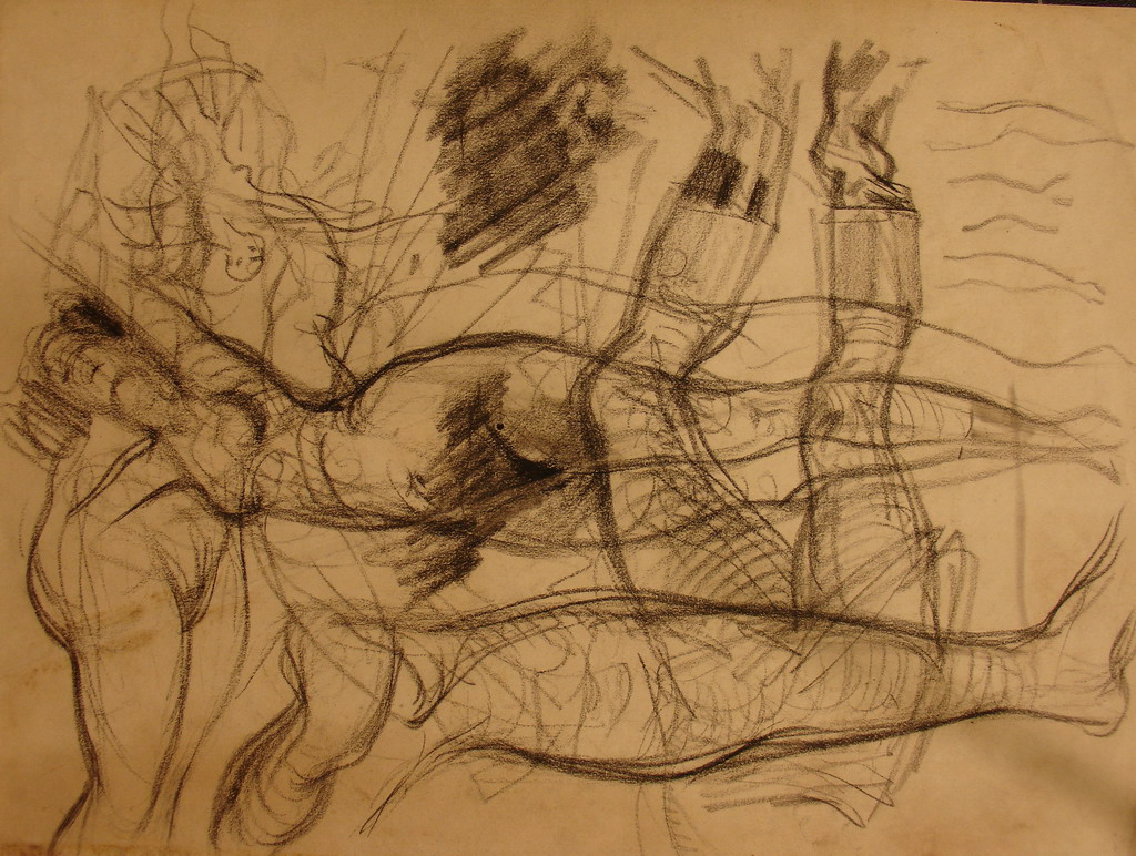 Études de nu féminin et nombreuses jambes / Etude académique de nu et jambes