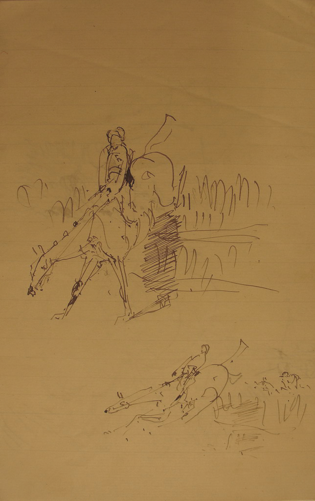 Sauts d’un obstacle / Étude de chevaux aux labours