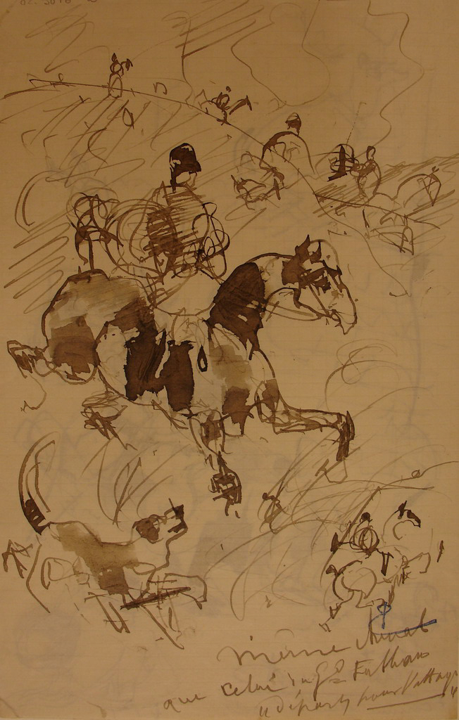 Piqueur et chiens / Piqueur apercevant un cerf