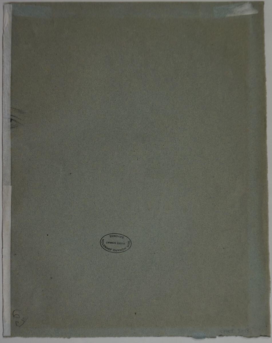 Étude de femme ; Fragment d'esquisse : un œil (verso)