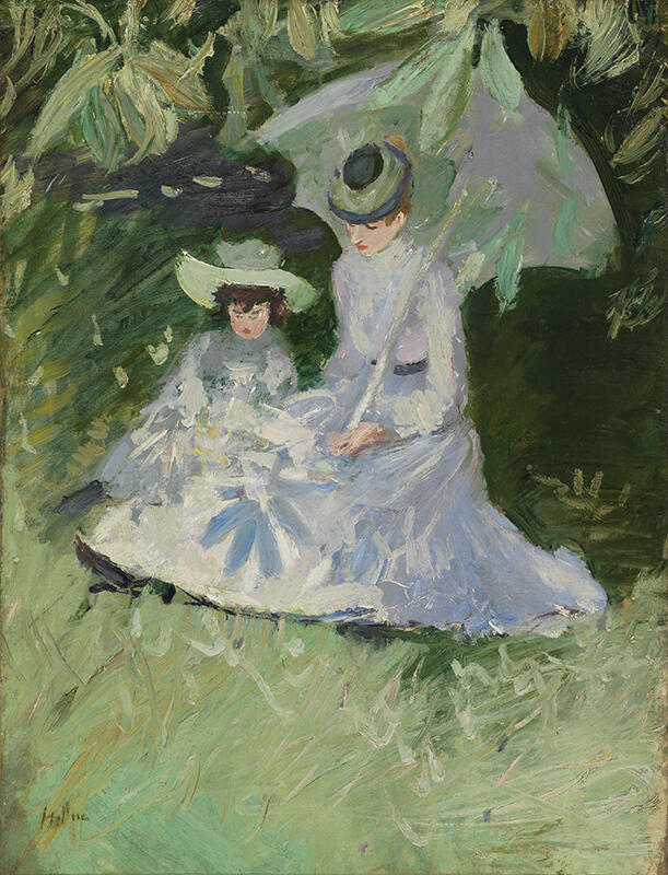 Alice Helleu et sa fille Ellen au château de Bois-Boudran