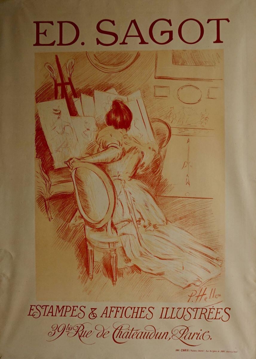 Affiche pour l'éditeur d'estampes Edmond Sagot