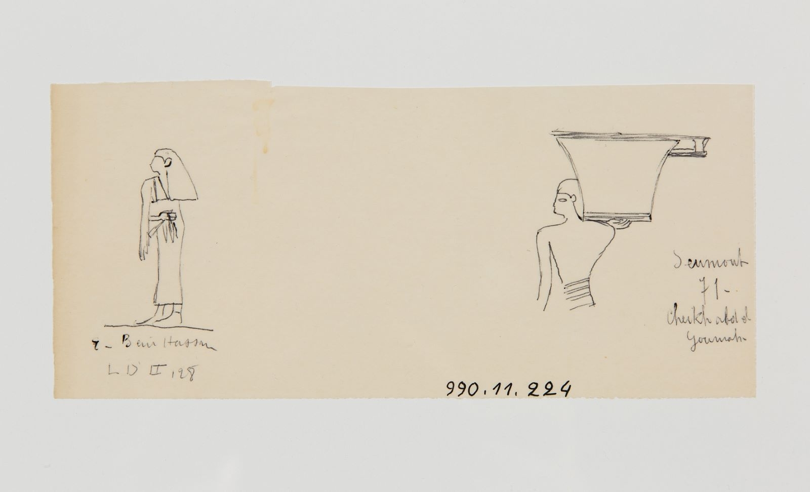 Femme et porteur d'offrande (titre factice)