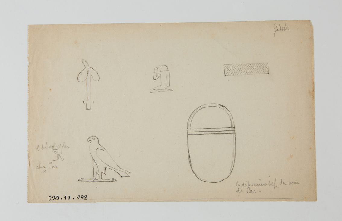 Déterminatif du nom de Car (titre manuscrit)