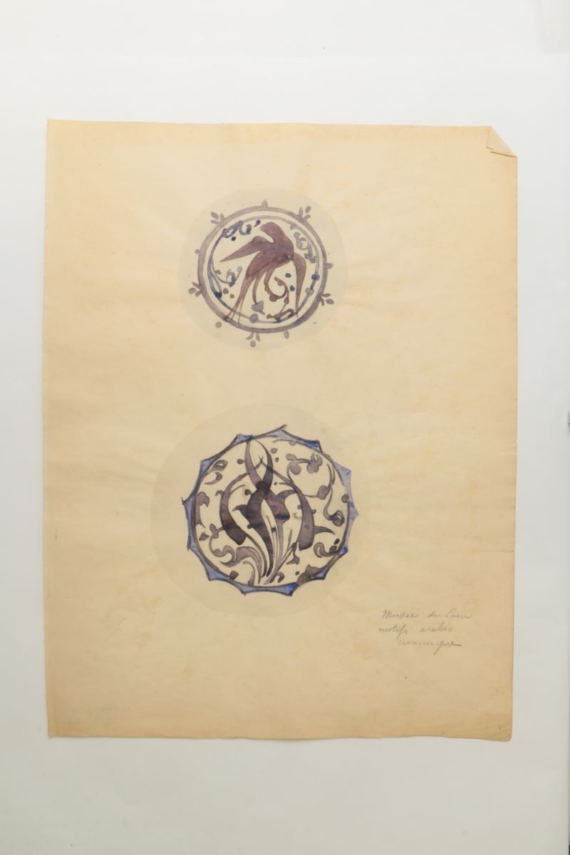 Céramiques du musée arabe du Caire (titre manuscrit)