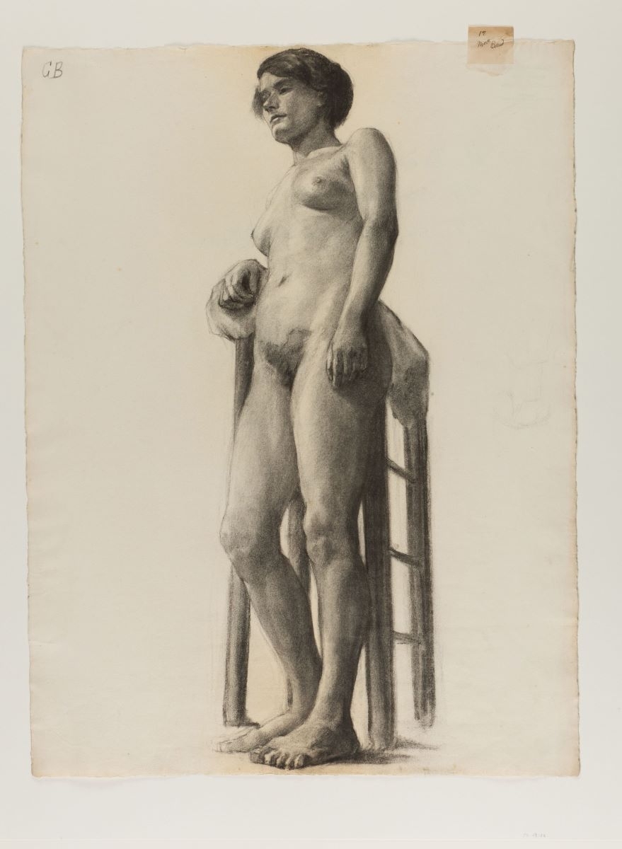 Académie Julian : dessin de nu féminin (titre factice)