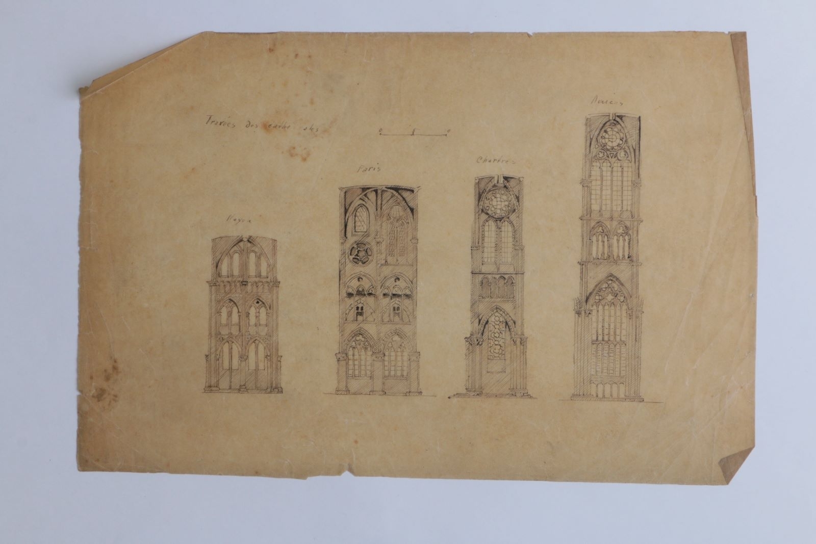 Travées de cathédrales (titre manuscrit)