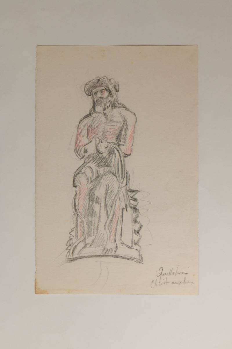 Christ aux liens polychrome de l’église Saint-Vigor de Quettehou (titre factice)