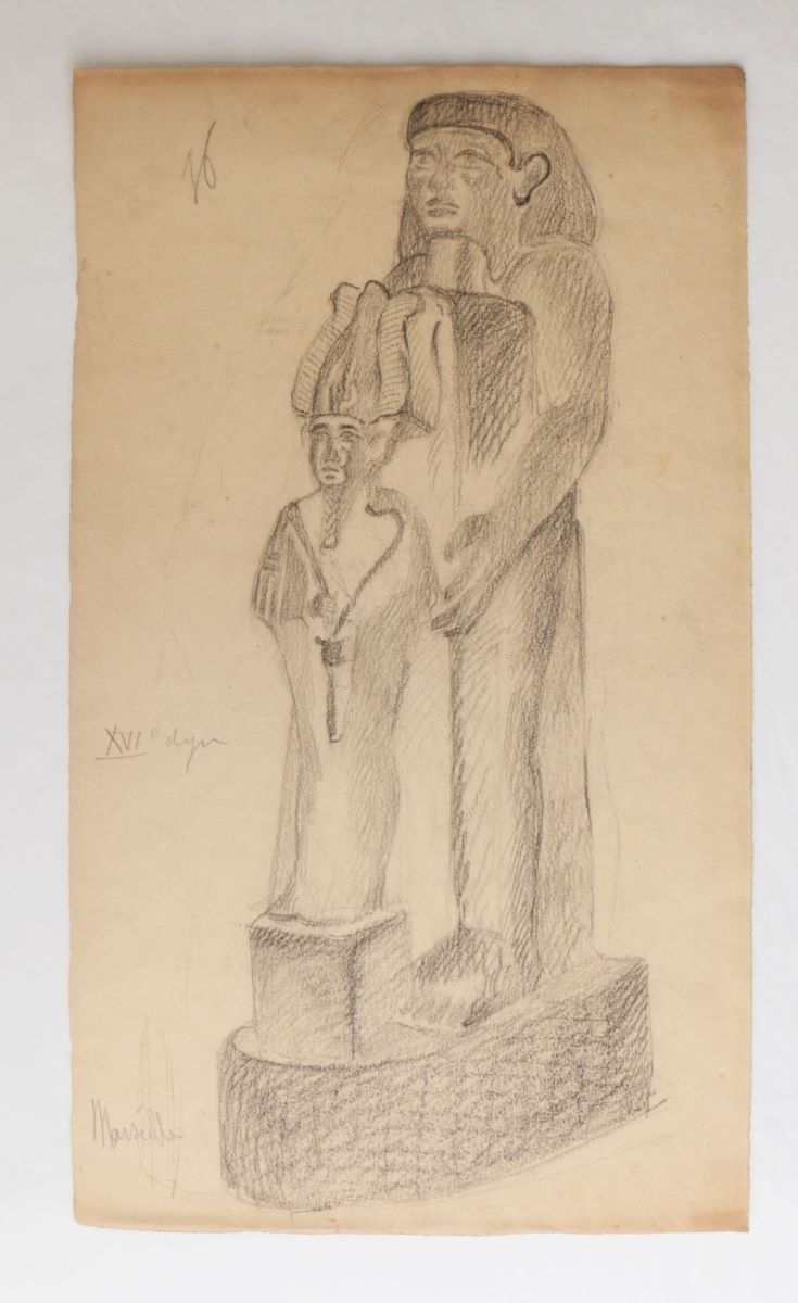 Statue en granit noir (titre factice)