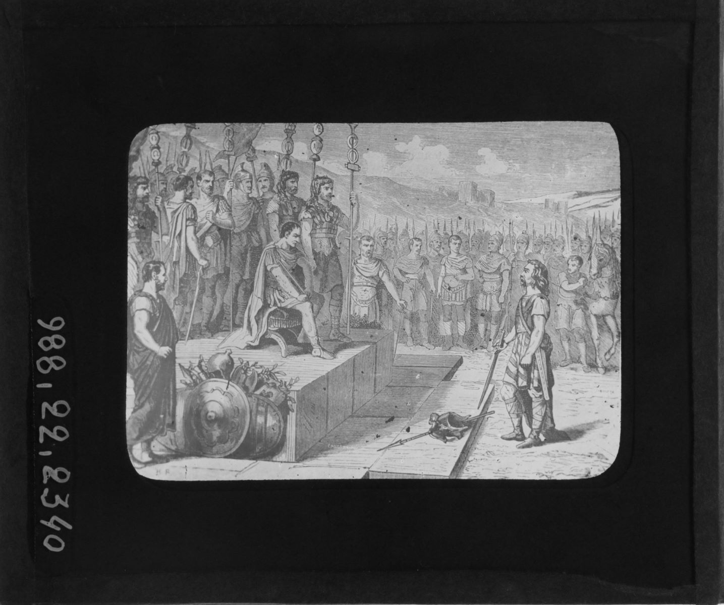 Vercingétorix devant le tribunal de César (titre inscrit)