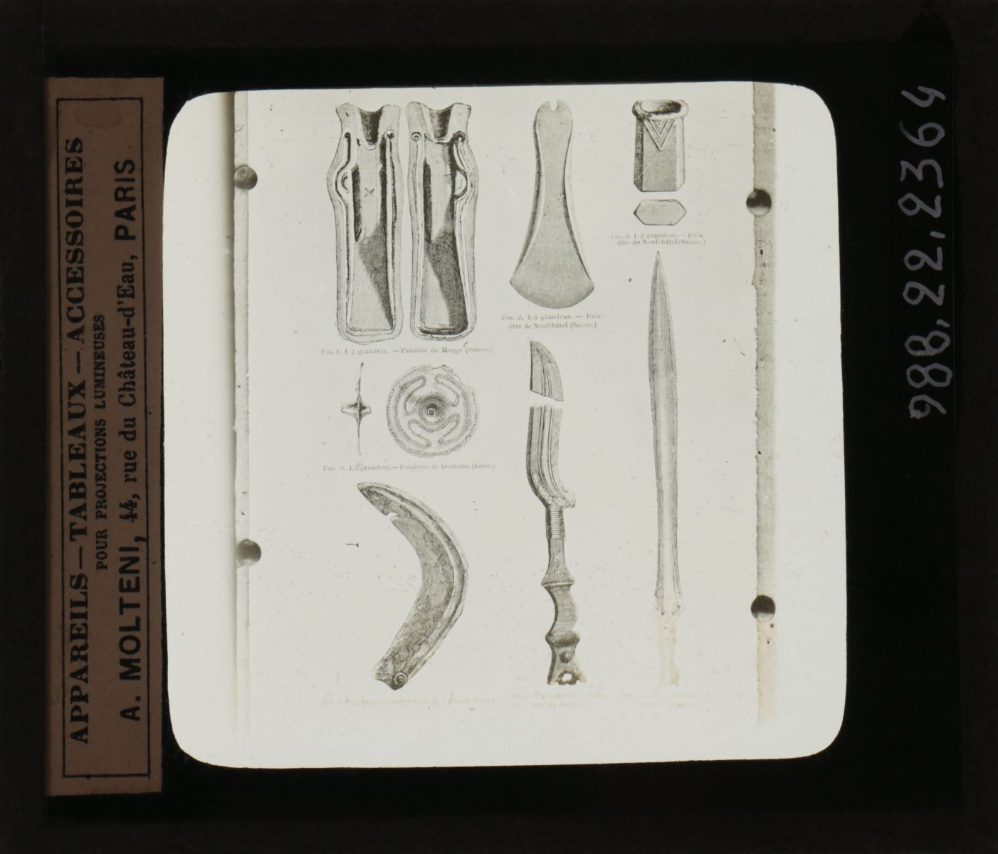 Armes et pièces diverses type de l'âge du Bronze (titre inscrit)