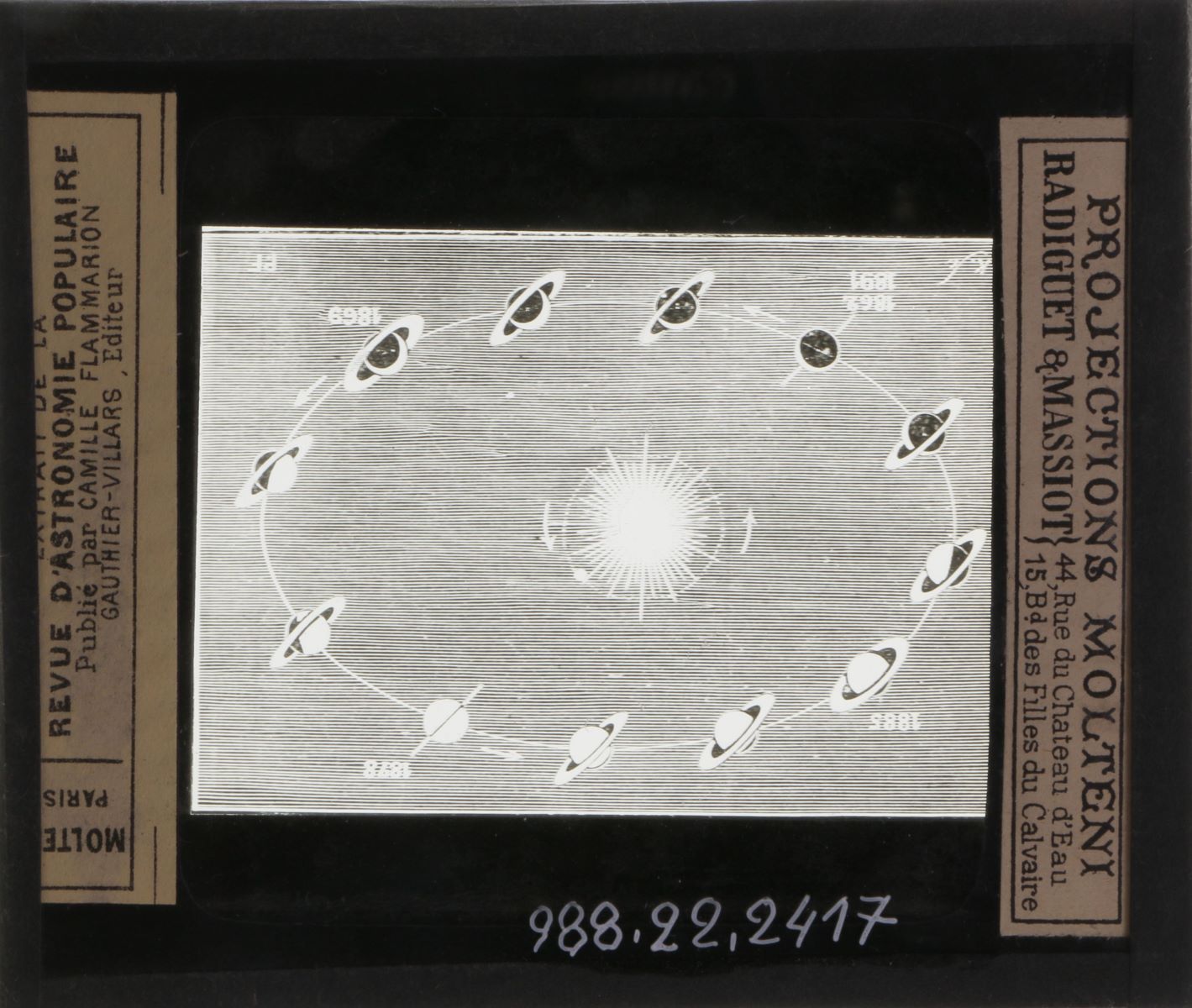 Variation et perspective des anneaux de Saturne (titre inscrit)