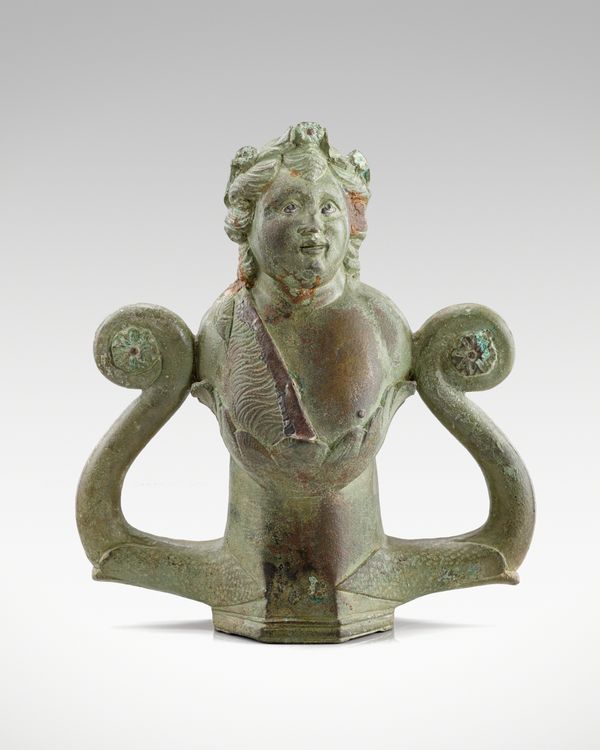 Gaine de suspension de véhicule décorée d'un personnage dionysiaque