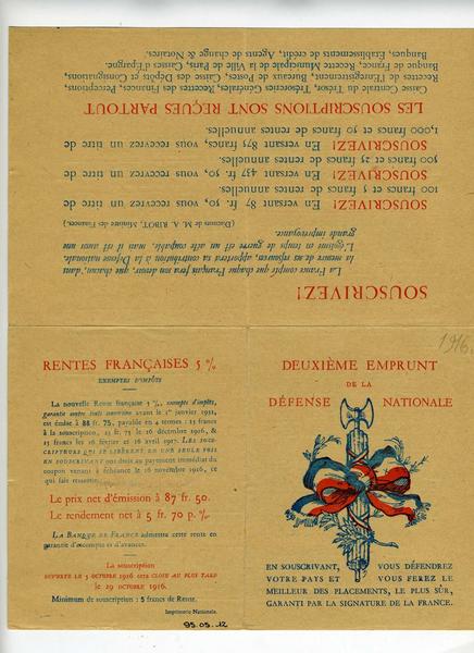 DEUXIEME EMPRUNT / DE LA / DEFENSE NATIONALE (titre inscrit)