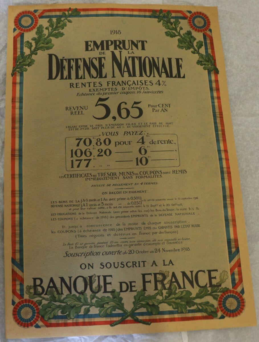 1918 / EMPRUNT / DE LA / DEFENSE NATIONALE
