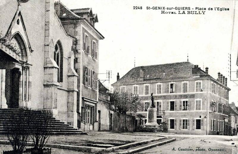 2248 St-GENIX-sur-GUIERS - Place de l'Eglise / Hôtel LA BULLY (titre inscrit)