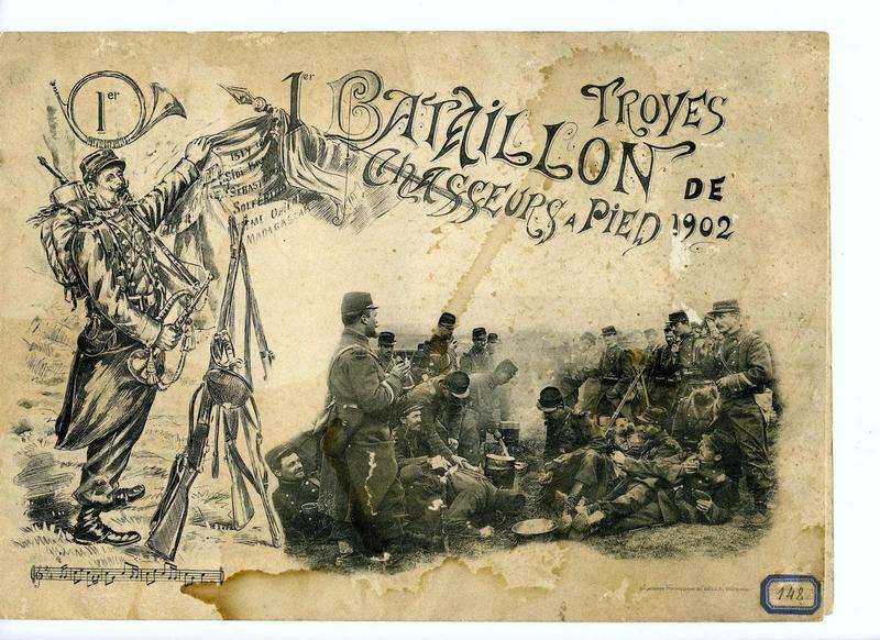 TROYES / 1er BATAILLON DE / CHASSEURS A PIED 1902