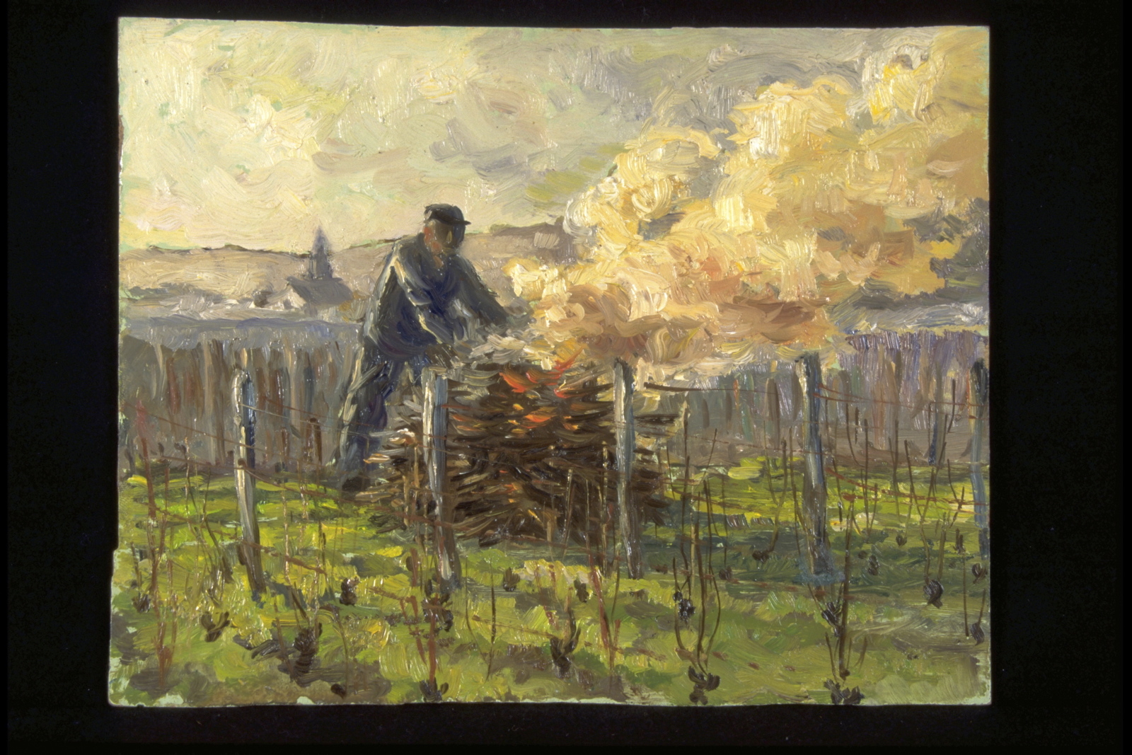 Feux à Fixin (titre inscrit, au verso)