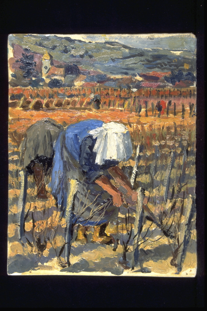 Taille de printemps à Morey (titre inscrit, au verso)