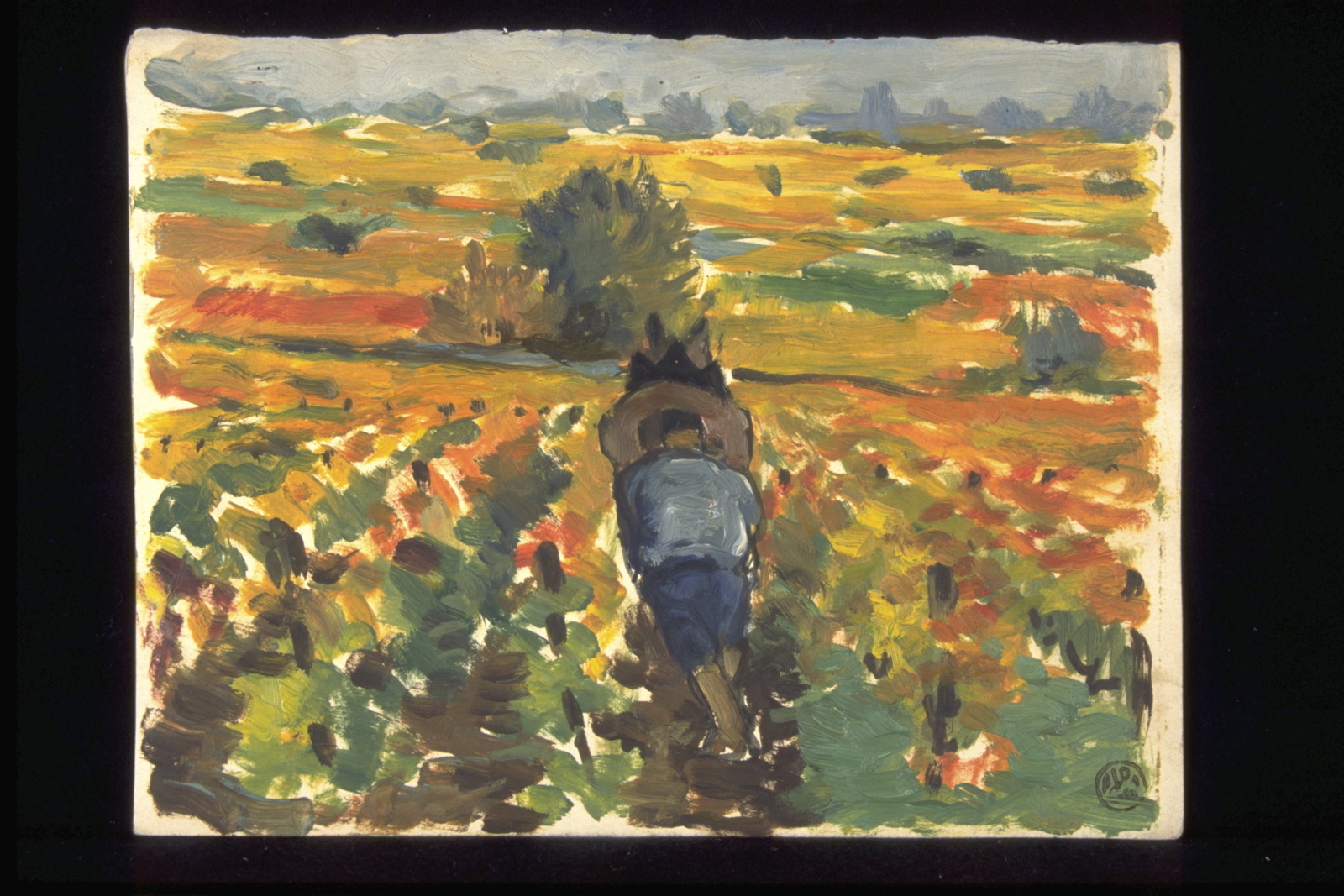 Automne travaux, labours d’automne (titre inscrit, au verso)