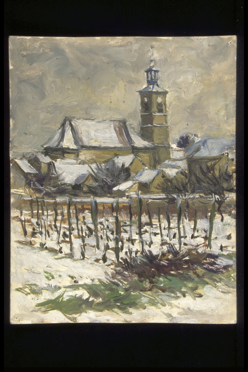 Neige à Marsannay la Côte, décembre 1976 (titre inscrit, au verso)