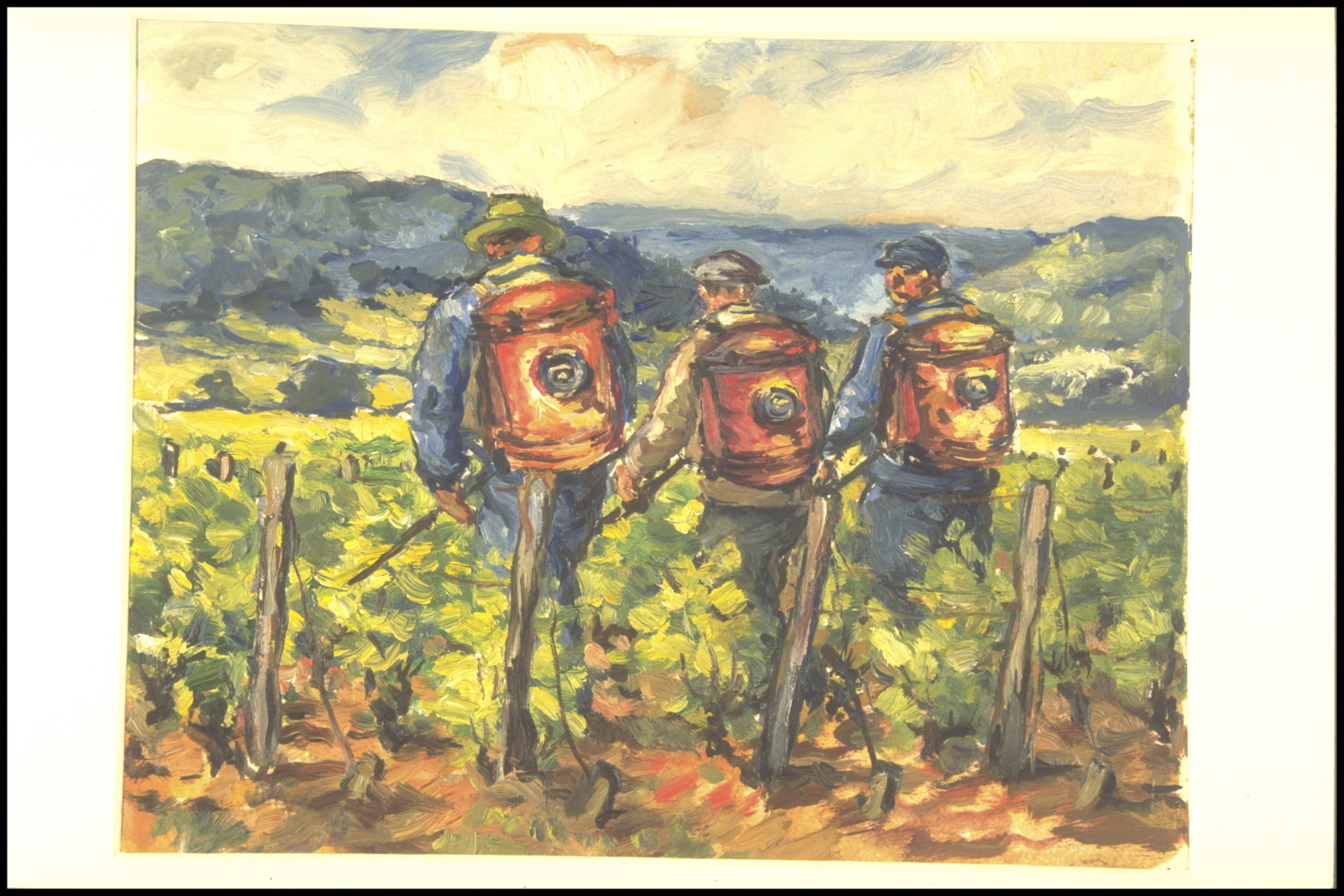 Eté, Bourg Morey, Soufrage Vougeot (titre inscrit, au verso)