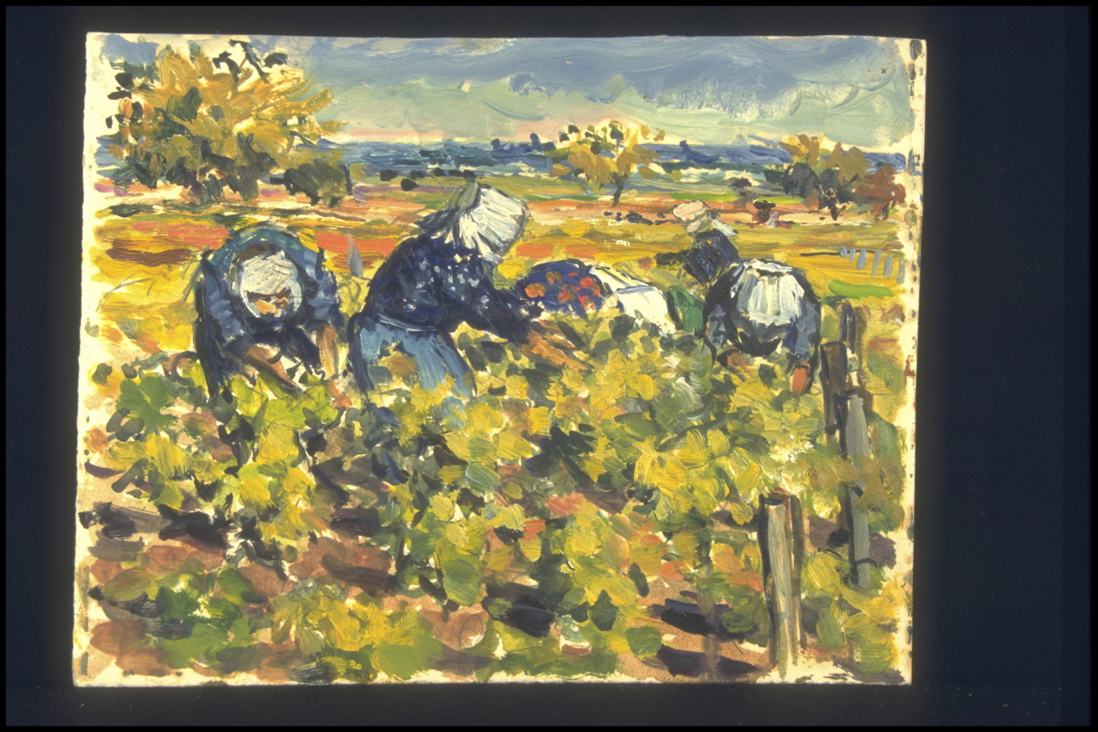 Automne vendanges, Vendanges à Marsannay (titre inscrit, au verso)