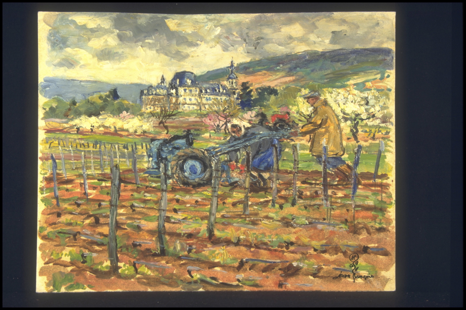 Printemps, façon au locotracteur (titre inscrit, au verso)