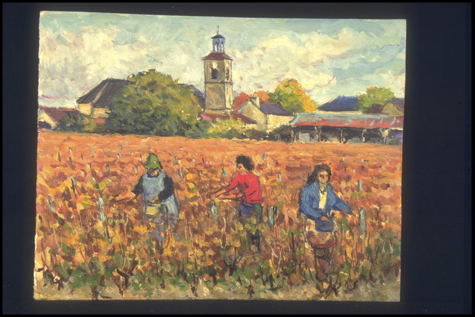 Décrochage, enlèvement des crochets à Marsannay la Côte (titre inscrit, au verso)