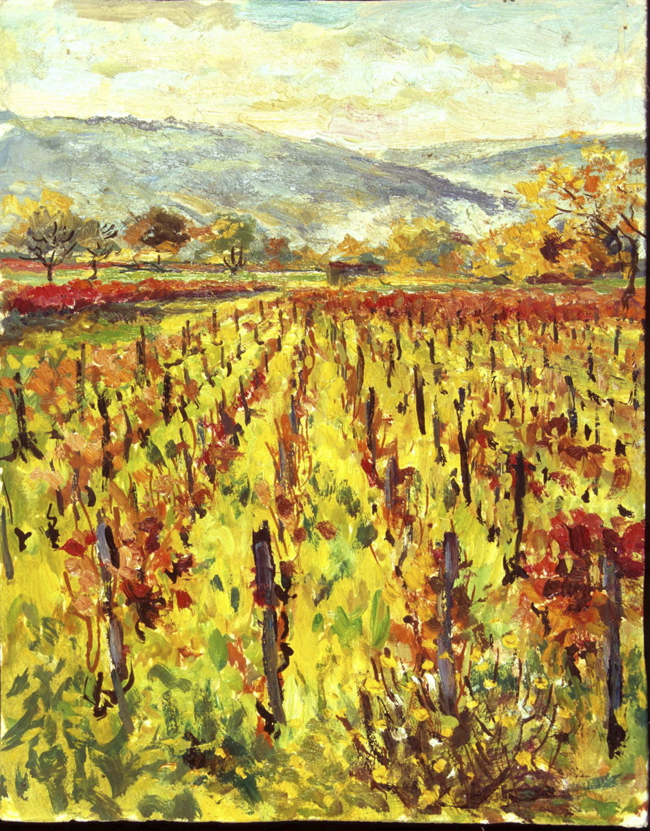 4 saisons, Vignes rousses, Combe à Chenôve (titre inscrit, au verso)