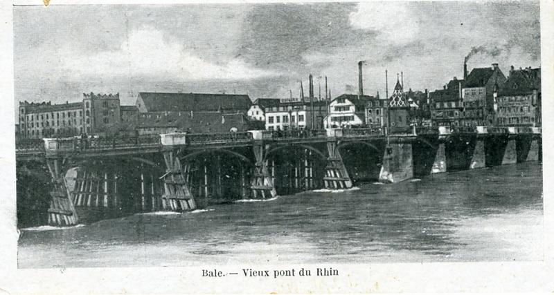 Bale. - Vieux pont du Rhin (titre inscrit)