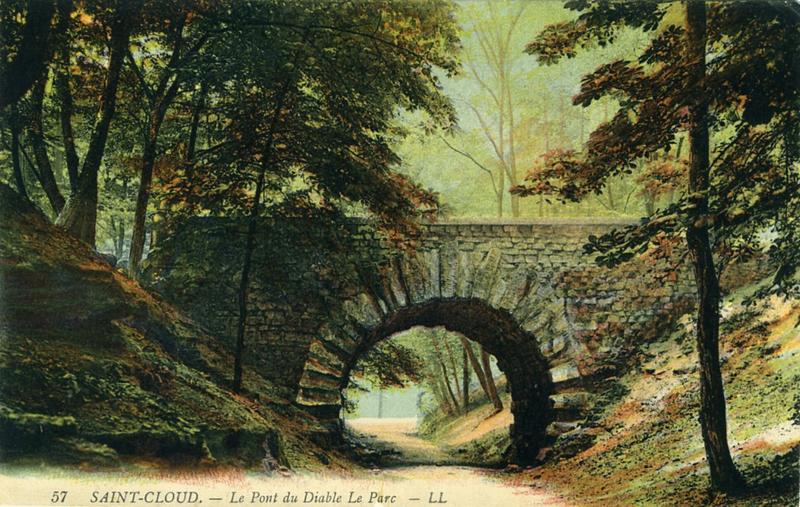 57 SAINT -CLOUD. - Le pont du Diable, Le Parc (titre inscrit)