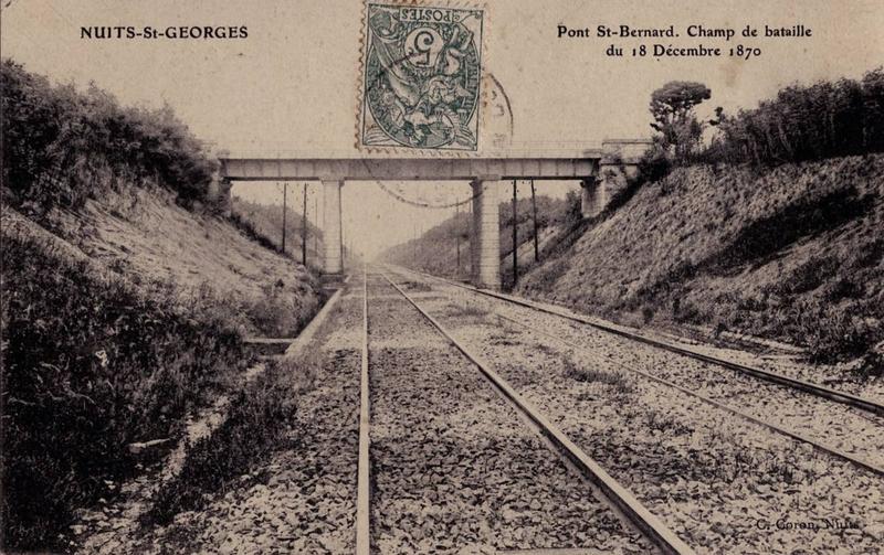 NUITS-St-GEORGES Pont St-Bernard. Champ de bataille / du 18 Décembre 1870 (titre inscrit)