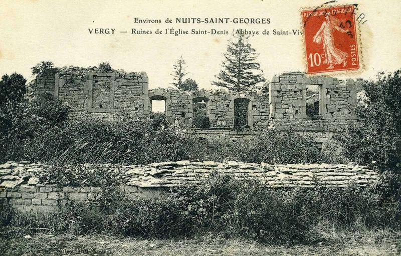 Environs de NUITS-SAINT-GEORGES /  VERGY - Ruines de l'Eglise Saint-Denis (Abbaye de Saint-Vivant) (titre inscrit)