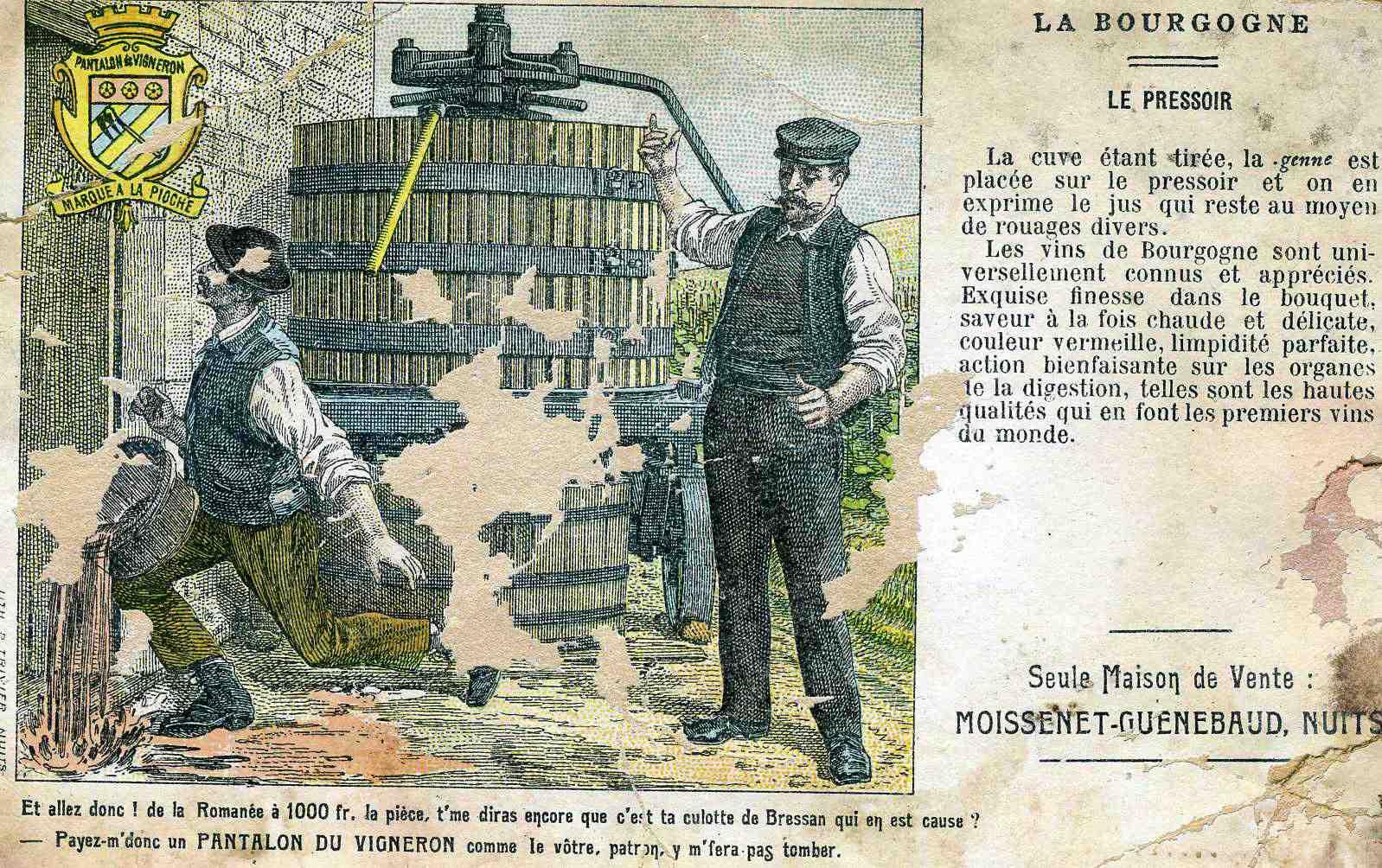 LA BOURGOGNE / LE PRESSOIR (titre inscrit)