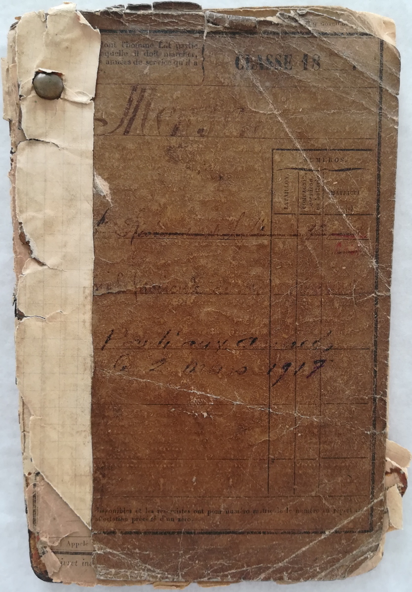 Livret militaire de M. Hilaire-Auguste MENSCH