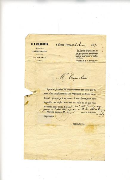 Frais de notaire (titre factice)