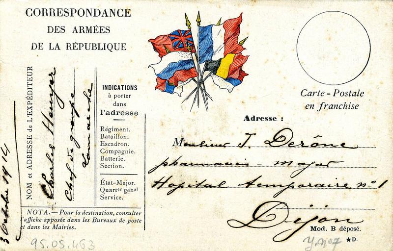 CORRESPONDANCE / DES ARMEES / DE LA REPUBLIQUE (titre inscrit)